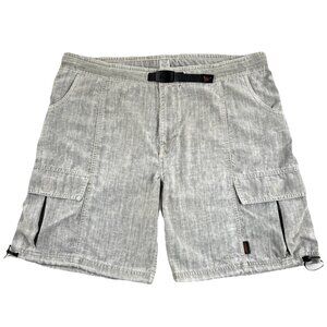 VTG Gramicci Cargo Shorts Men’s Large Gray Baggy Nylon USA Made Climbing Outdoor